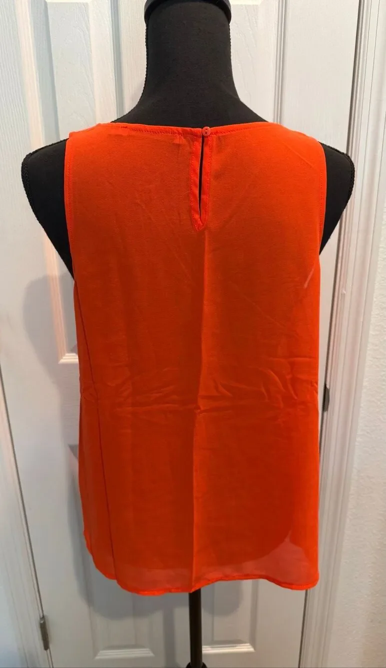 Trend New Fashion Trend Orange Layered Two Piece Top Set Size 36/US 6